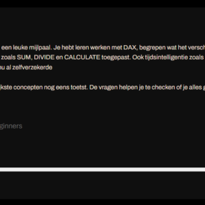 Module 3: DAX voor beginners