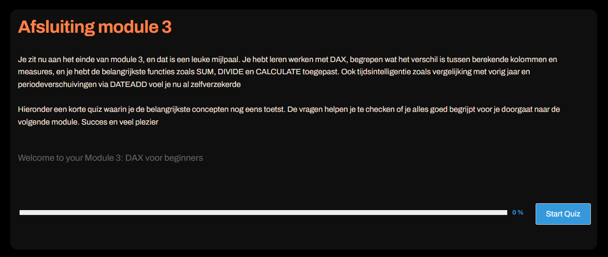 Module 3: DAX voor beginners